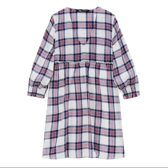 ZARA PLAID MINI DRESS - Picture 6 of 6